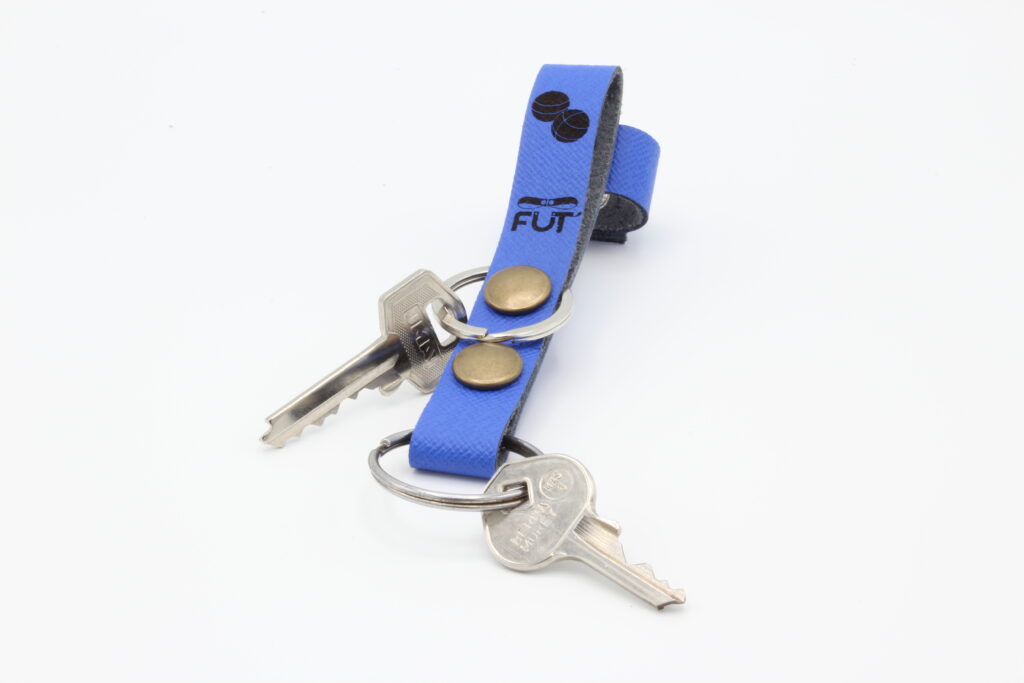 attache porte cles cuir vachette bleu petanque (1)